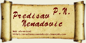 Predisav Nenadović vizit kartica